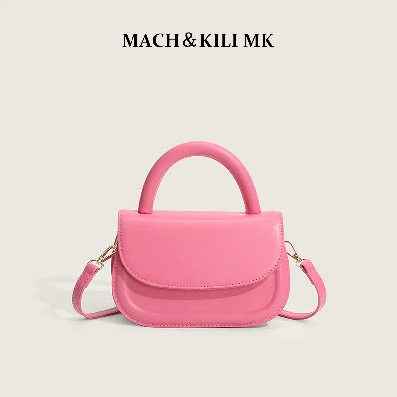 mach&kili mk 粉色马鞍包小众小包包女2022新款夏季高级感斜挎包-mc