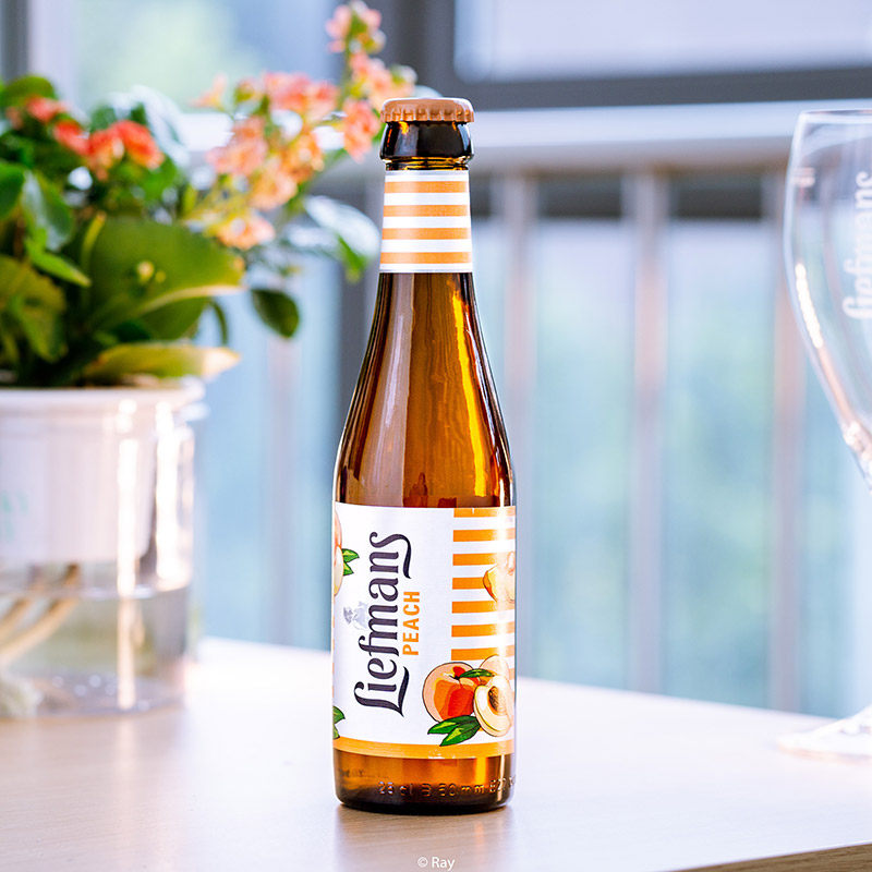 乐蔓桃子乐曼liefmans水果啤酒250ml24瓶比利时进口啤酒
