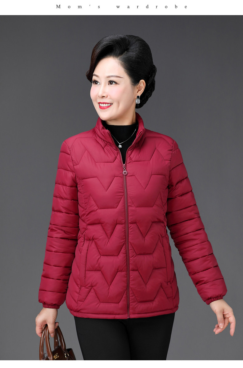 中年中老年妈妈秋冬小棉袄羽绒棉衣短款棉服女装棉衣