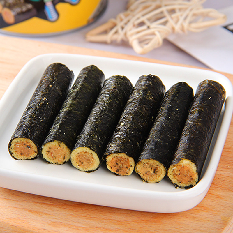 韩世嗨肉松海苔卷韩式夹心脆虾鳕鱼儿童紫菜零食海苔系列