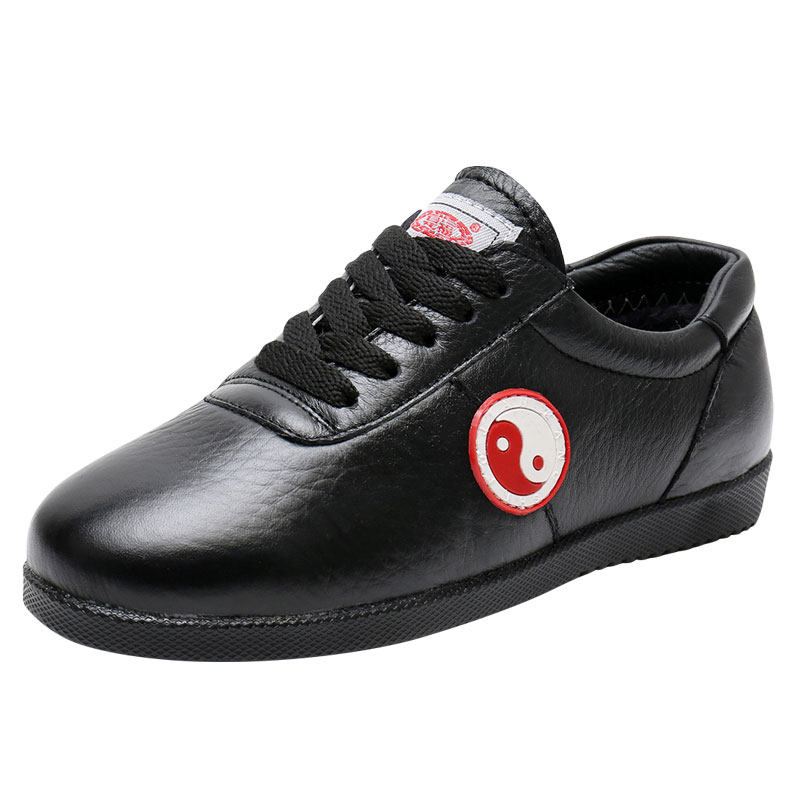 太极棉鞋秋冬男女加厚绒毛高帮头层牛皮太极鞋