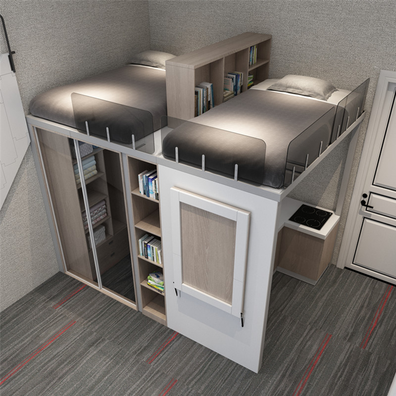 儿童童床定制男孩女孩上下床衣柜多功能母床安全带护栏高低
