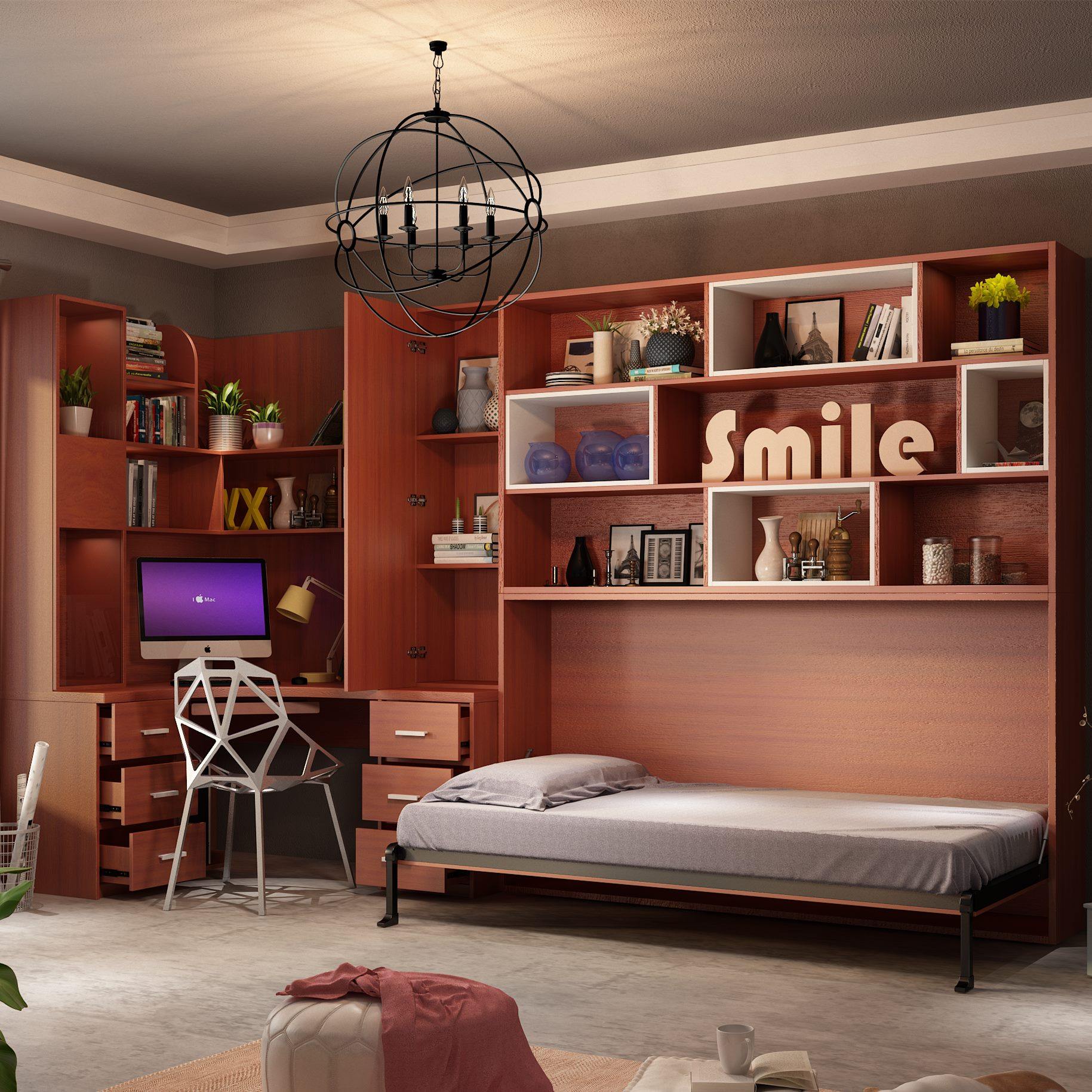 优惠券后200元,北岸定制壁床隐形床侧翻床多功能折叠