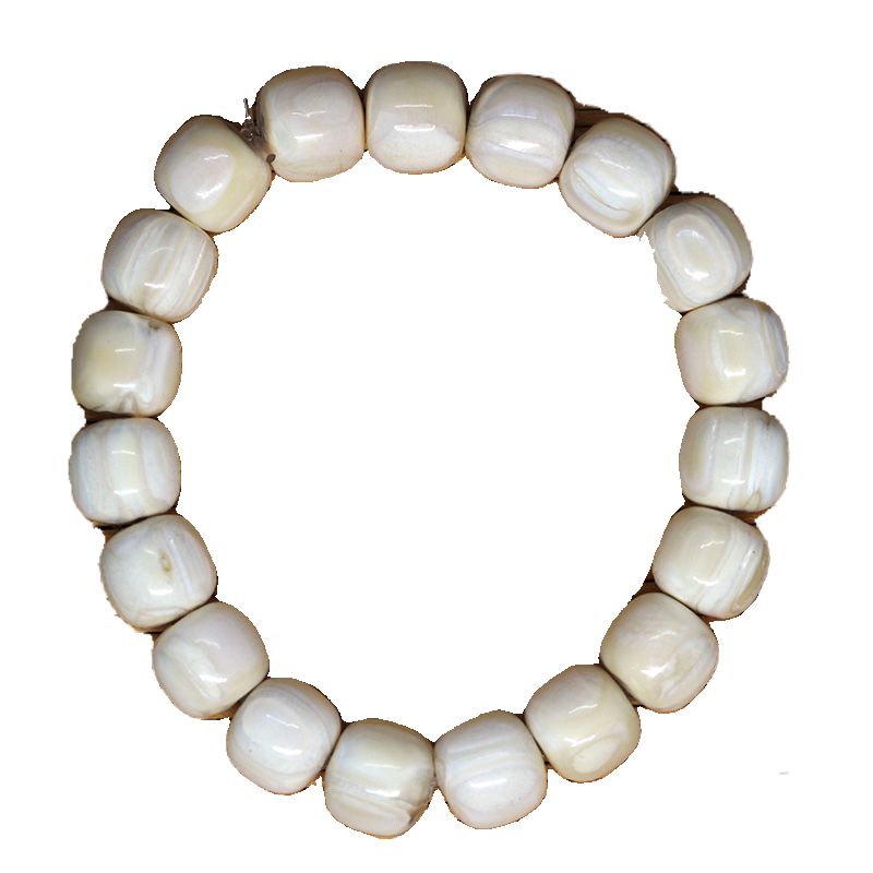 天然骆驼牙鹤天桶珠手原色高密手链文玩珠串保真手链