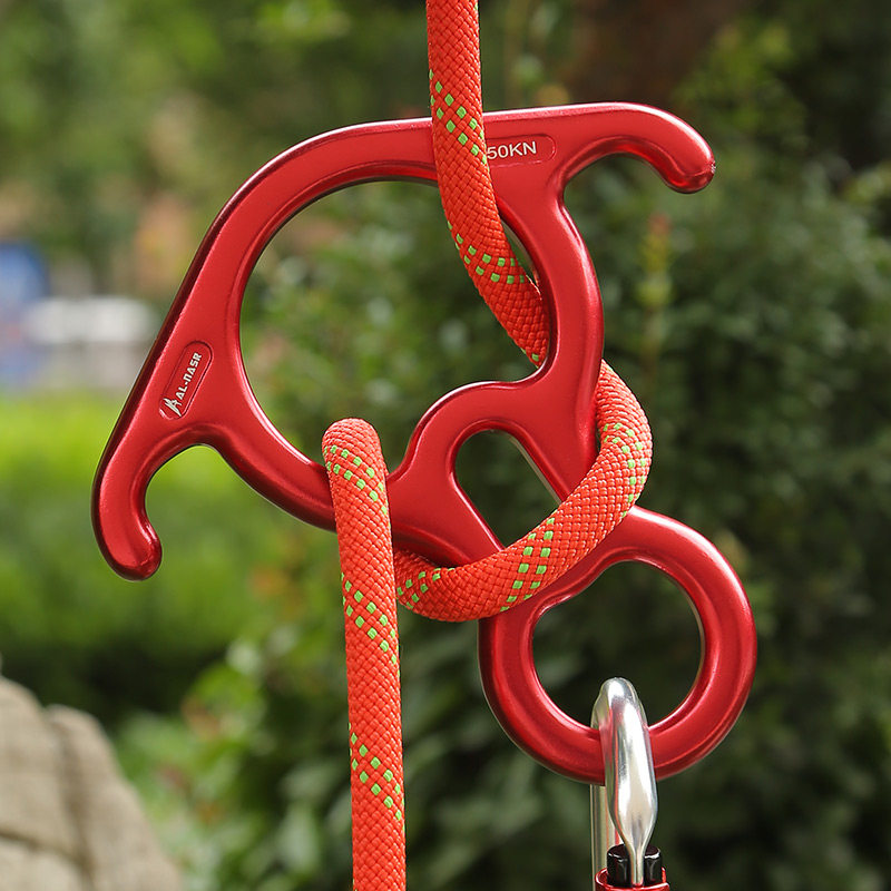 速降阿尔纳斯高空作业牛角八字下降8字环速器索登山下降器