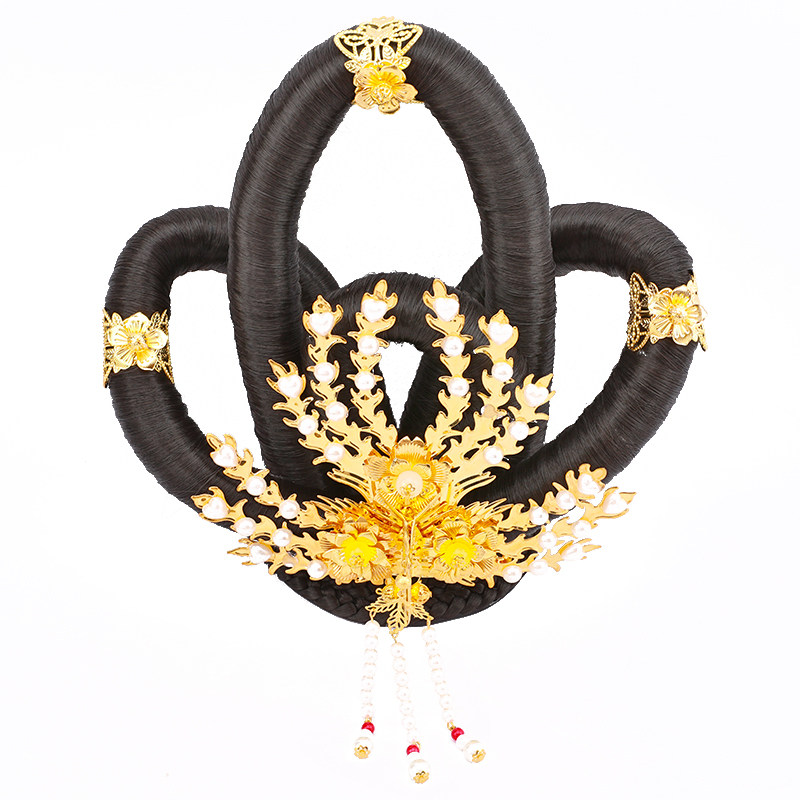 汉唐古风造型飞天假发头饰饰品古装古典洛神发饰