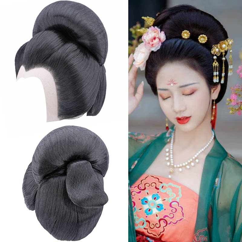 整顶头套古装宫廷武则天唐风唐朝反串全头短款整顶假发
