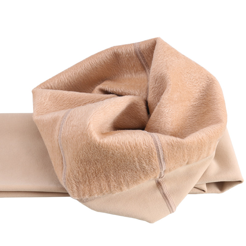 薄绒中厚大码肉色加肥秋冬款连裤袜