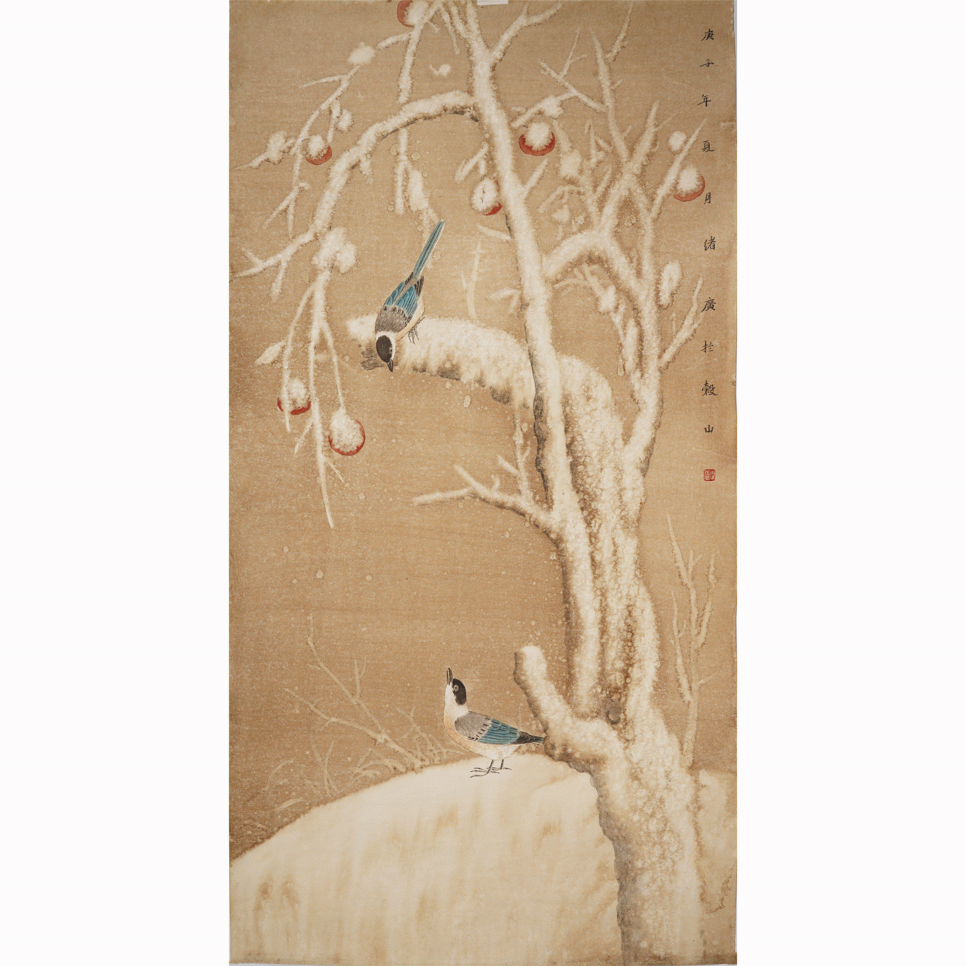 国画花鸟画文人画白白雪祥瑞工笔小写意中美协国画