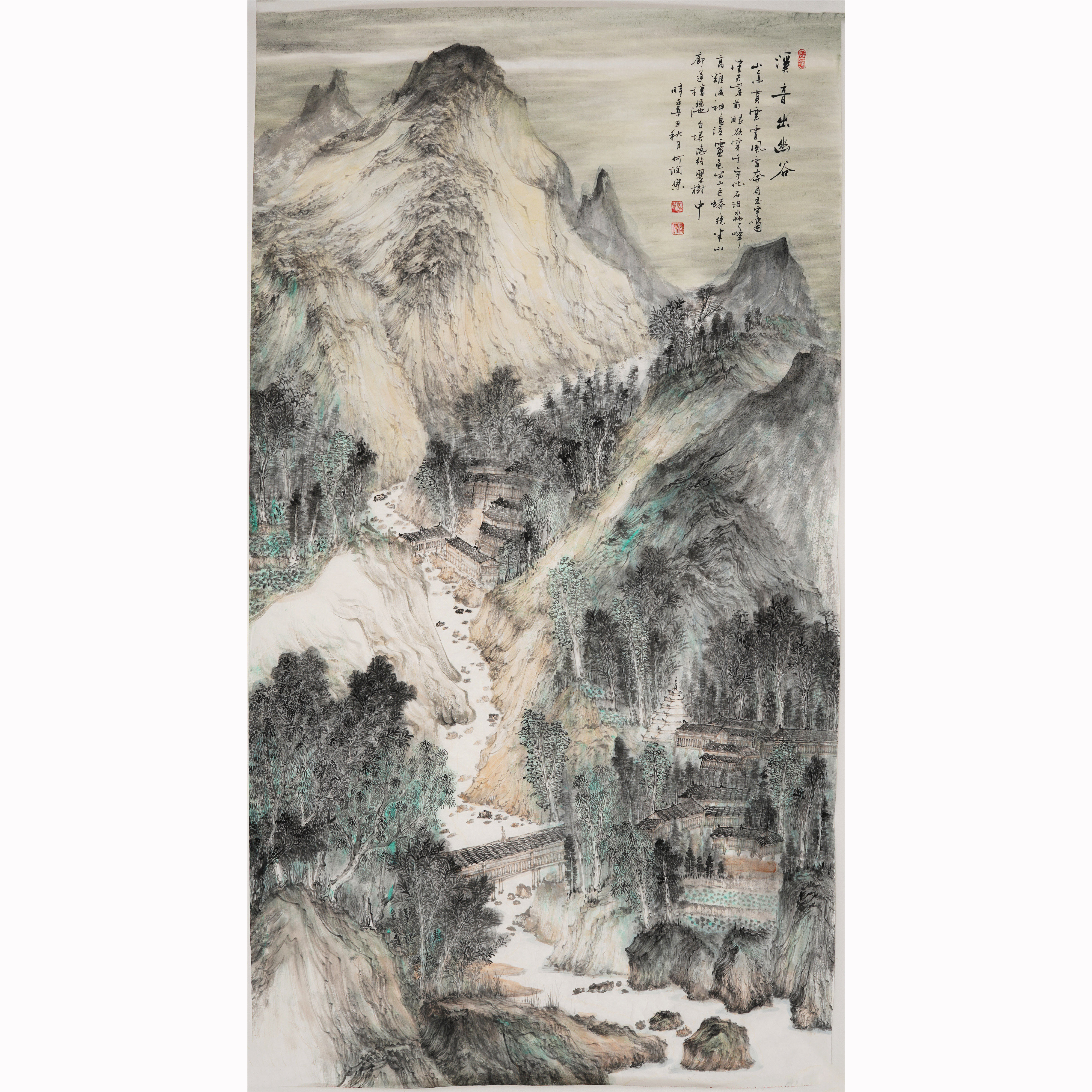 山水画润杰意境画意文人字画四尺国画何润杰手绘国画