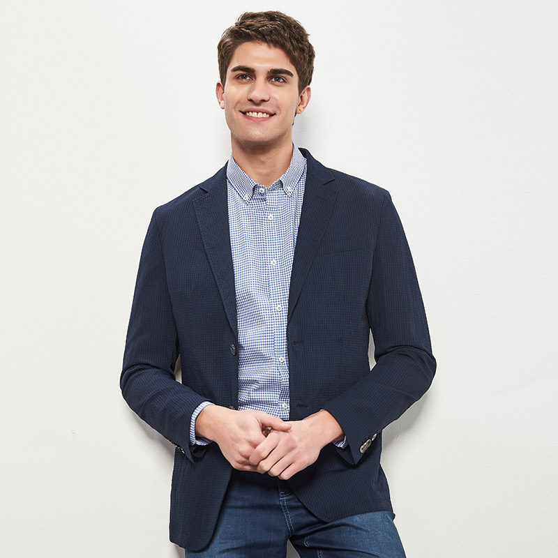 boni堡尼商务男装经典小西西装休闲外套便西西服