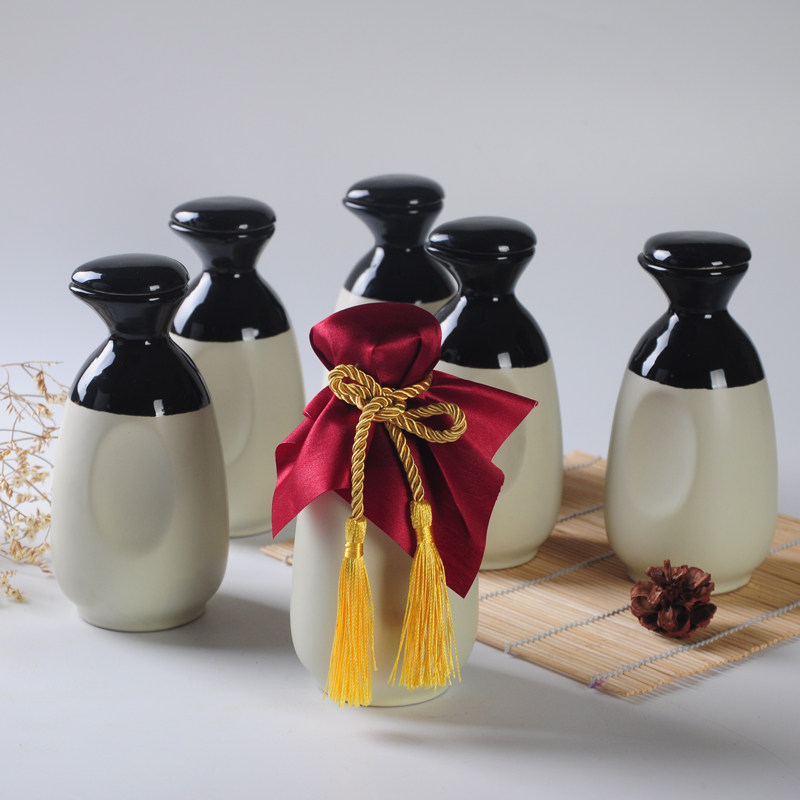 酒瓶陶瓷小酒半斤250ml套装密封六个装手抓空瓶家用酒壶