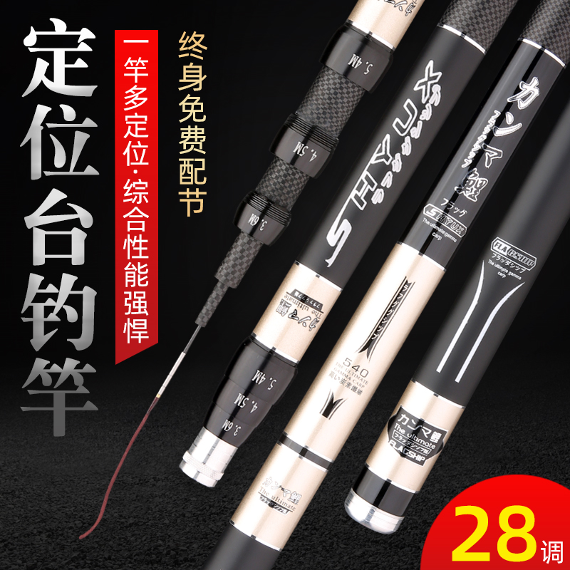 一竿多用定位鱼竿5.4 6.3 7.2米超轻硬28调台钓竿溪流竿手竿套装