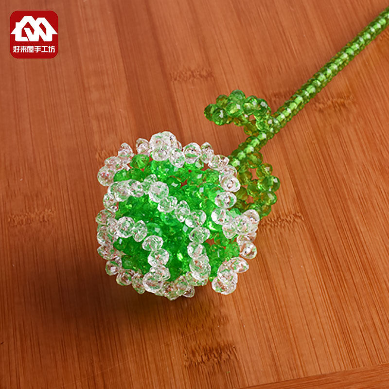 手工串珠玫瑰花6朵三层套餐diy编织家居饰品插花摆件