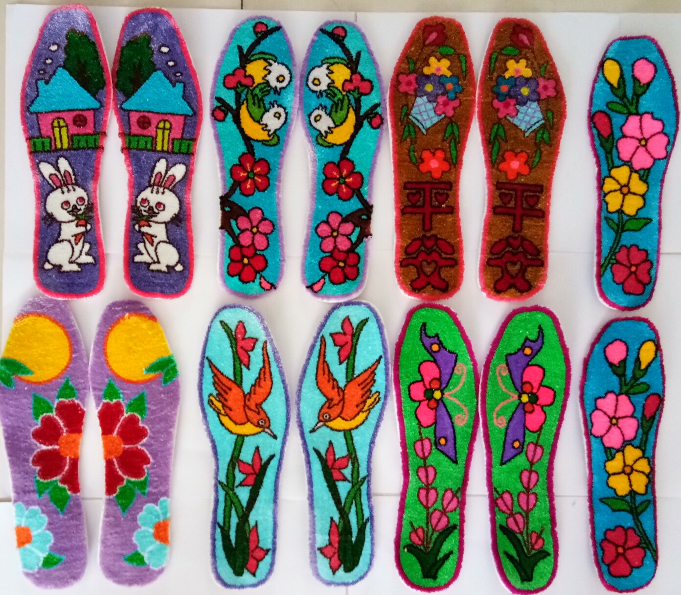 鞋垫手工割绒成品纯棉手纳定做传统手工艺鞋垫