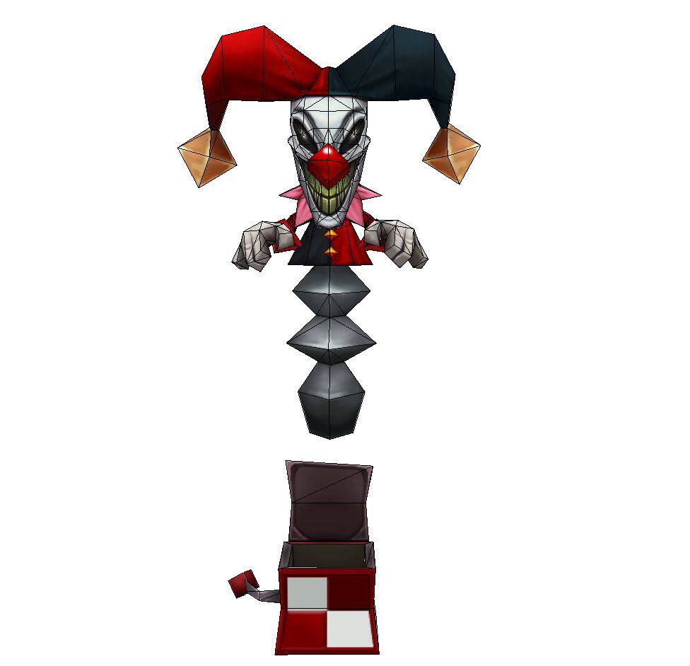 英雄联盟lol 恶魔小丑 萨科的惊吓魔盒 纸模型diy