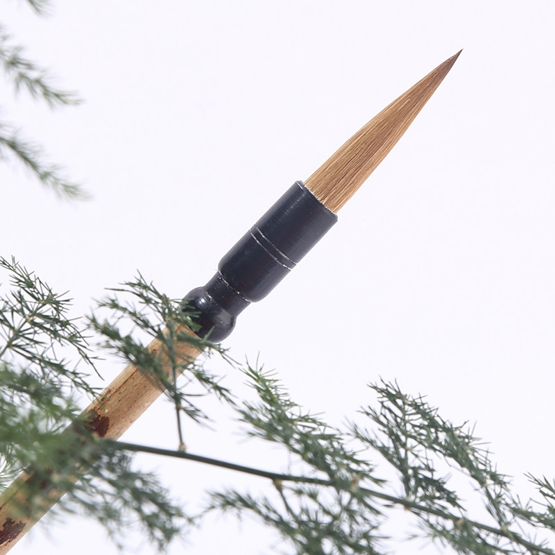 安徽泾县宣笔正宗三兔兔牌狼毫毛笔特制大兰毛笔