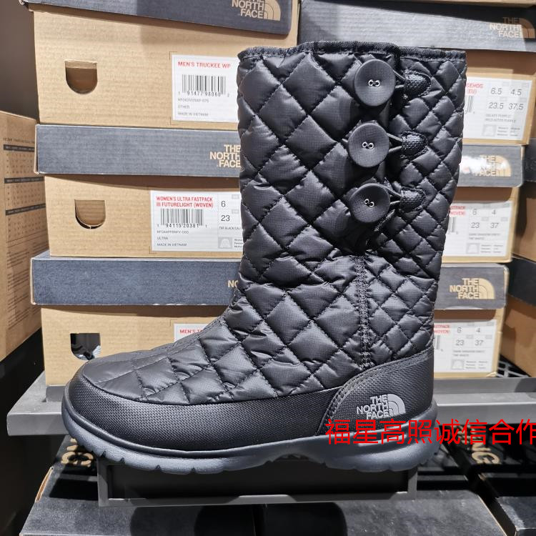 北面现特价秋冬TheNorthFace户外保暖绒里防泼水女款长筒冬靴2T5K