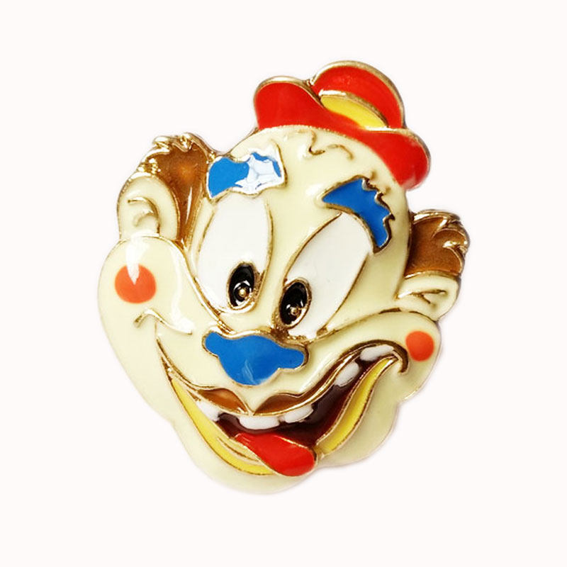 欧美日韩搞怪嘻哈珐琅鬼脸滑稽表情小丑金色戒指