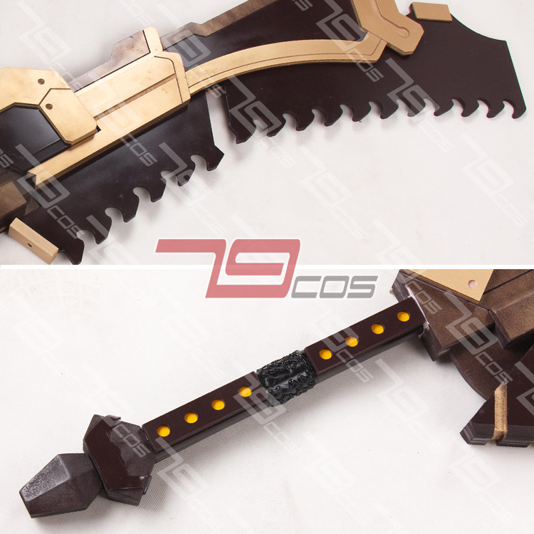 79cos噬神索玛希克扎尔神机大剑棕色色版装备cosplay配件