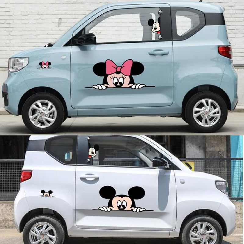 车贴五菱宏光miniev改装米老鼠车身汽车贴纸卡通汽车装饰贴