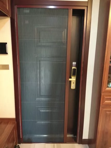 隐形蚊虫式包伸缩推拉入户沙门风琴式防折叠纱窗