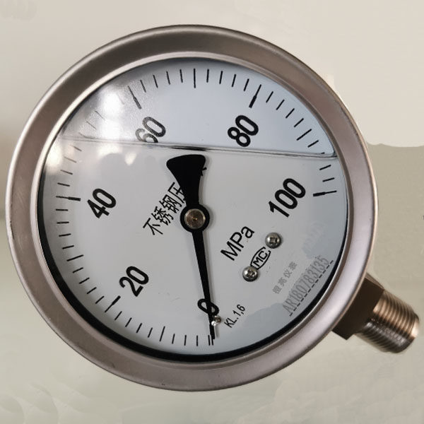 上海仪表不锈钢耐震压力表1.6级y-100bfzyn-150b0-100mpa80压力表