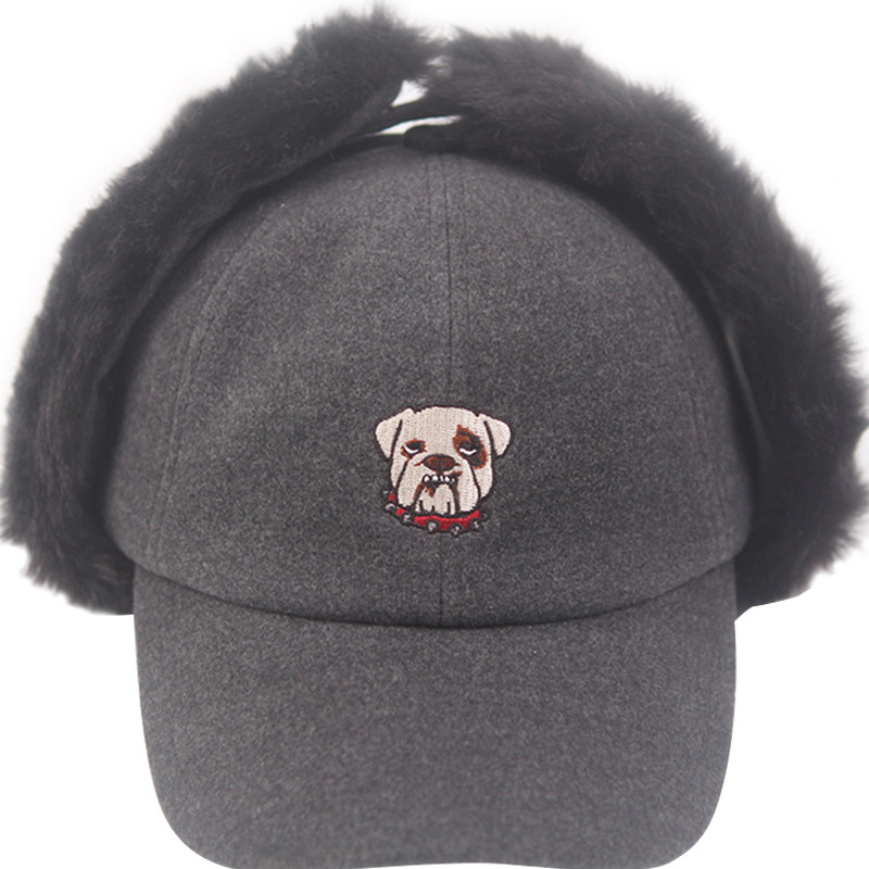 新帽城小狗狗头秋冬户外护耳保暖潮流东北雷锋帽子