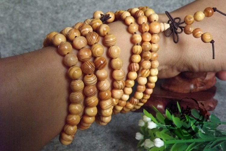 保真男女油性高油性108颗手链佛珠情侣松木手串手链