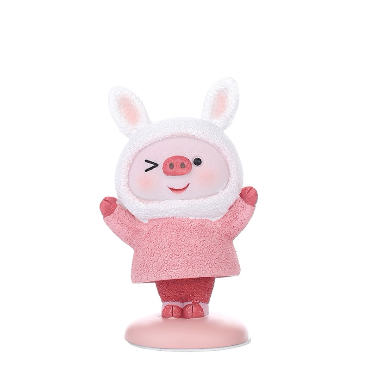 小猪装饰网红生日蛋糕摆件可爱粉色带帽逗逗宝宝节日装扮用品