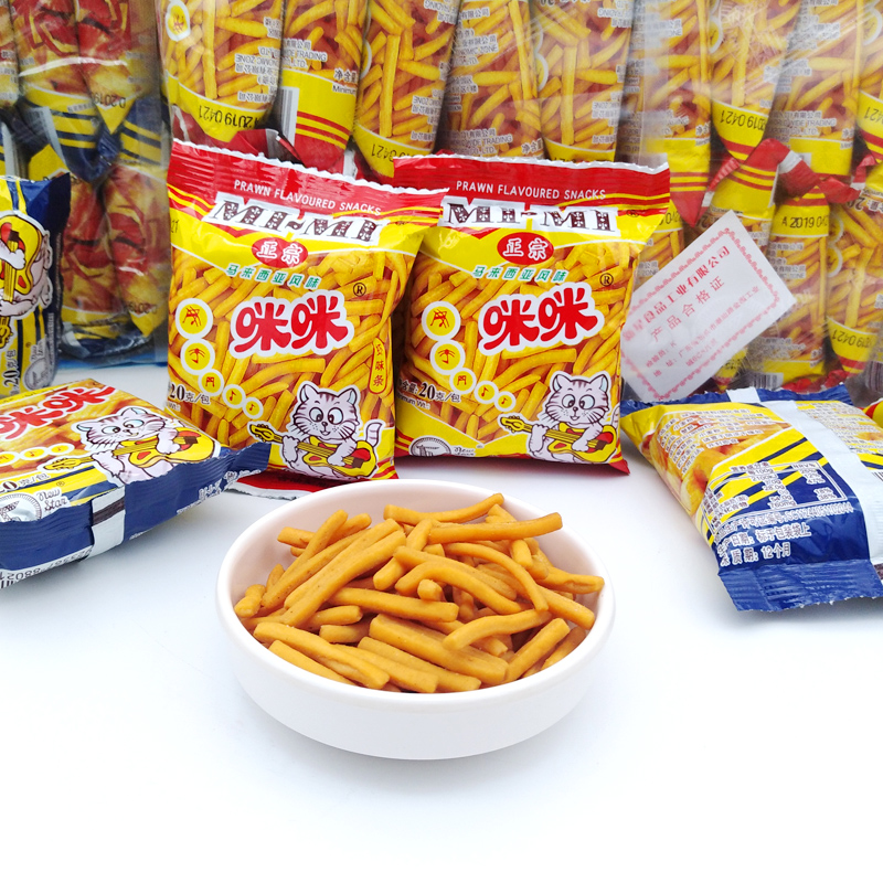 MIMI虾条马来西亚咪咪虾条虾味条20g克膨化食品怀旧休闲即食零食 - 图2