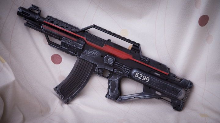 nerf复仇a0713发射器动力改装版