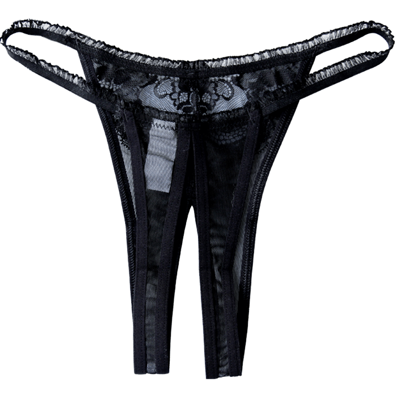 美国shirley性感舒适蕾丝诱惑开裆丁字裤春夏免脱平角裤