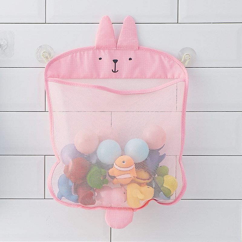 宝宝浴室洗澡玩具卡通挂袋洗浴用品网状多用收纳袋戏水玩具袋子