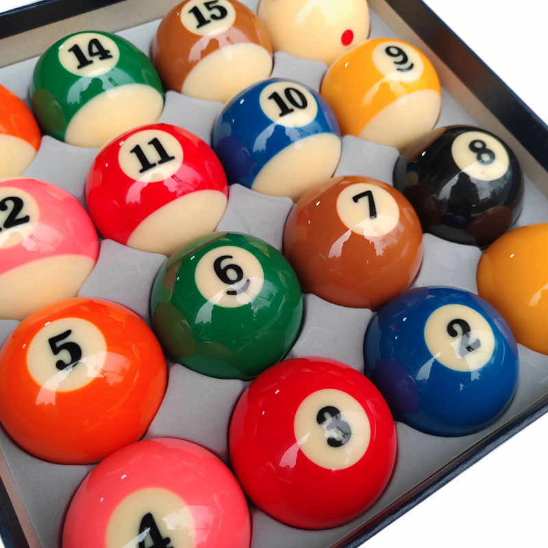 新康五星tv大号台球彩球美式桌球树脂水晶球台球