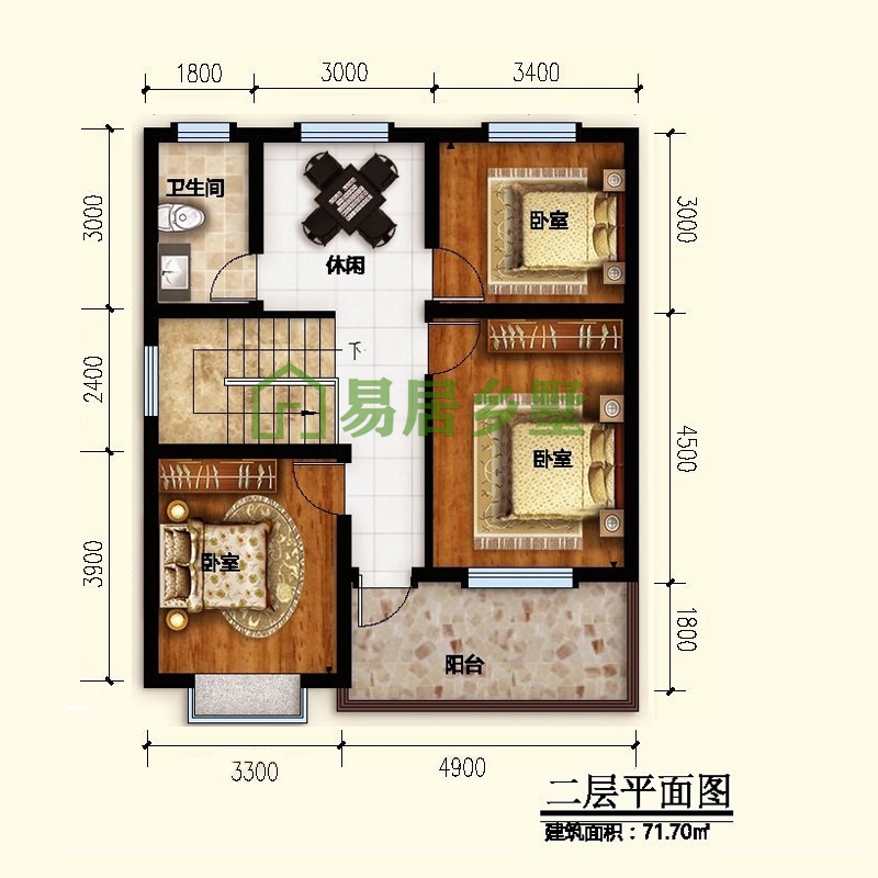 乡村别墅设计图纸两层小开间新农村自建房经济型简单小洋楼网红款