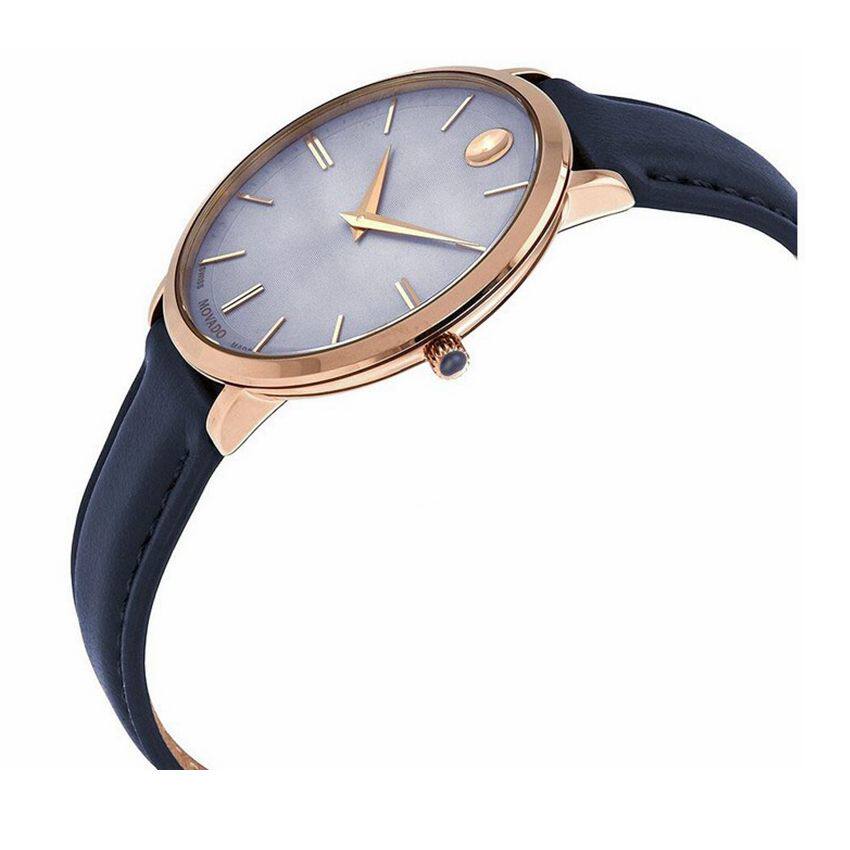 美国直邮代购正品movado摩凡陀女表防水超薄皮带瑞士腕表