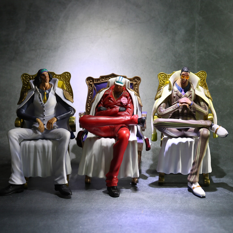 onepiece海军三大将手办战国青雉赤犬黄猿斯摩格路飞艾斯明哥模型