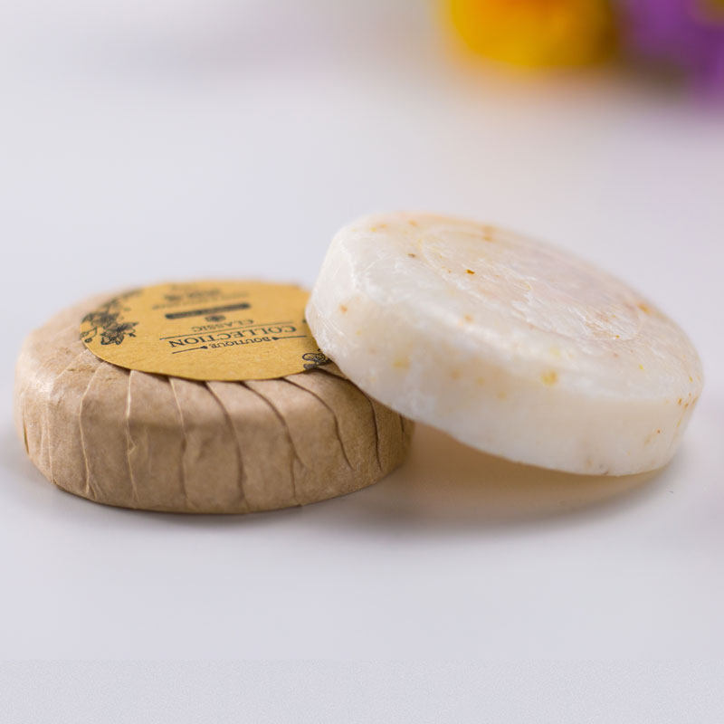 包邮酒店宾馆一次性香皂牛皮纸15克圆形麦麸小肥皂片香皂