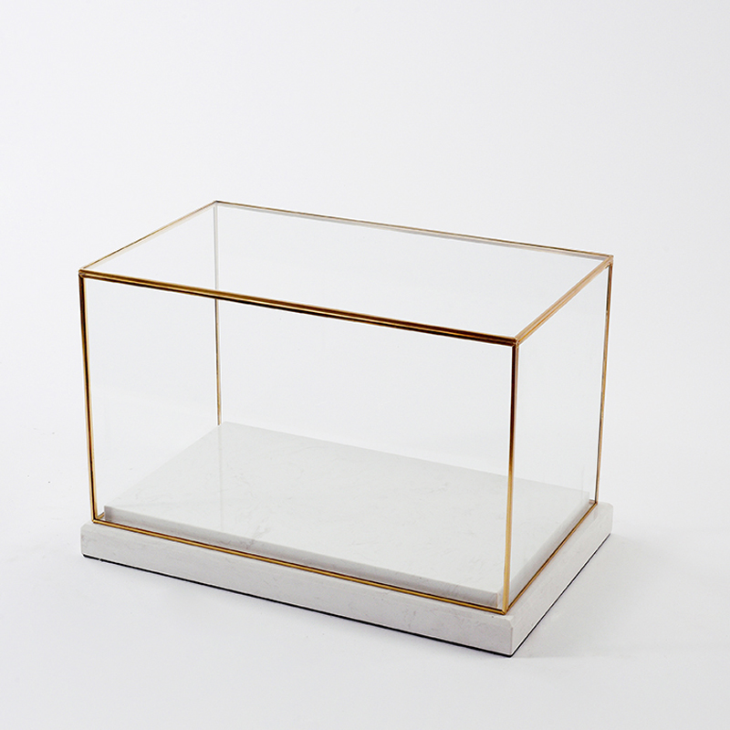 新中式中式现代轻奢玻璃罩酒店样板房售楼处展示柜防尘摆件