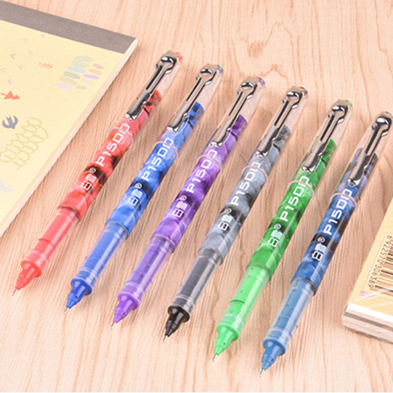 白雪p1500彩色速干中性中性笔笔直液式走珠笔学生中性笔
