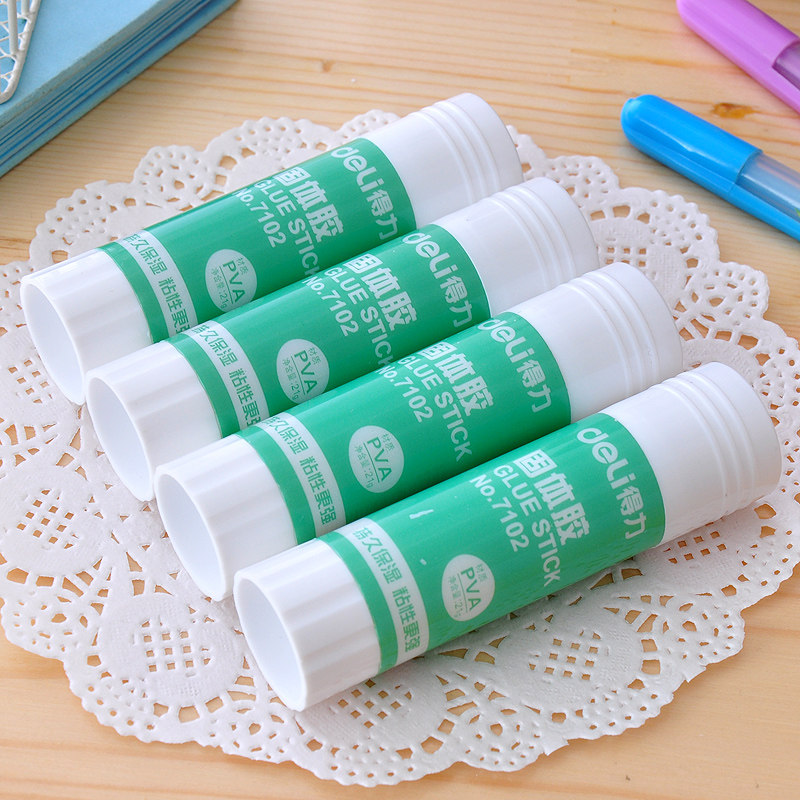 得力7102固体胶21g大号固体胶胶棒粘性强儿童手工课胶水单支价