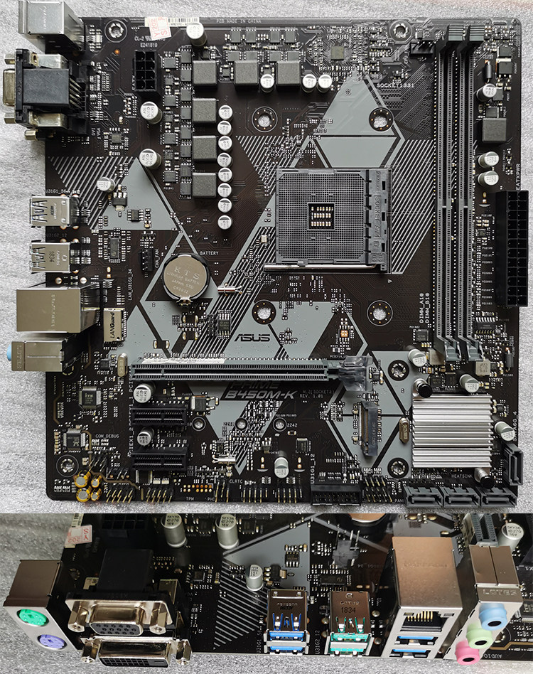全固新款am4集显主板asus华硕b450mplusa320b550m2ddr4迫击炮主板