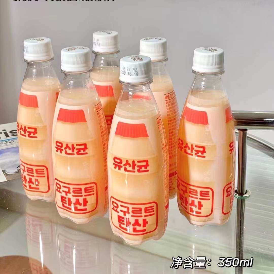 韩国进口啵啵元气乳酸菌饮料350ml含乳碳酸气泡碳酸饮料