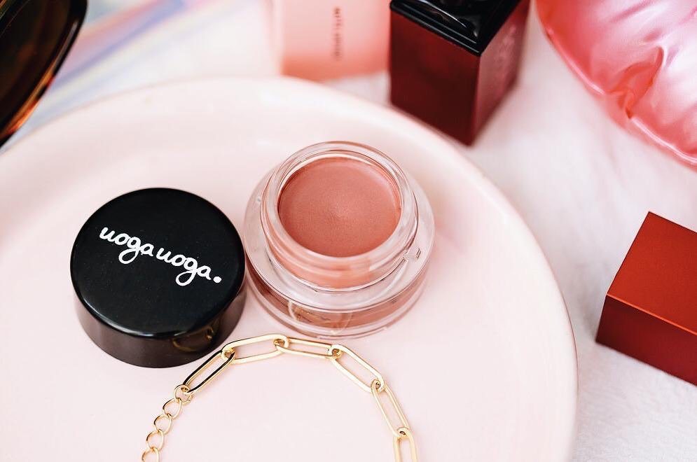 uogauoga天然有机唇颊两用腮红膏6ml滋润持久保湿不易脱色