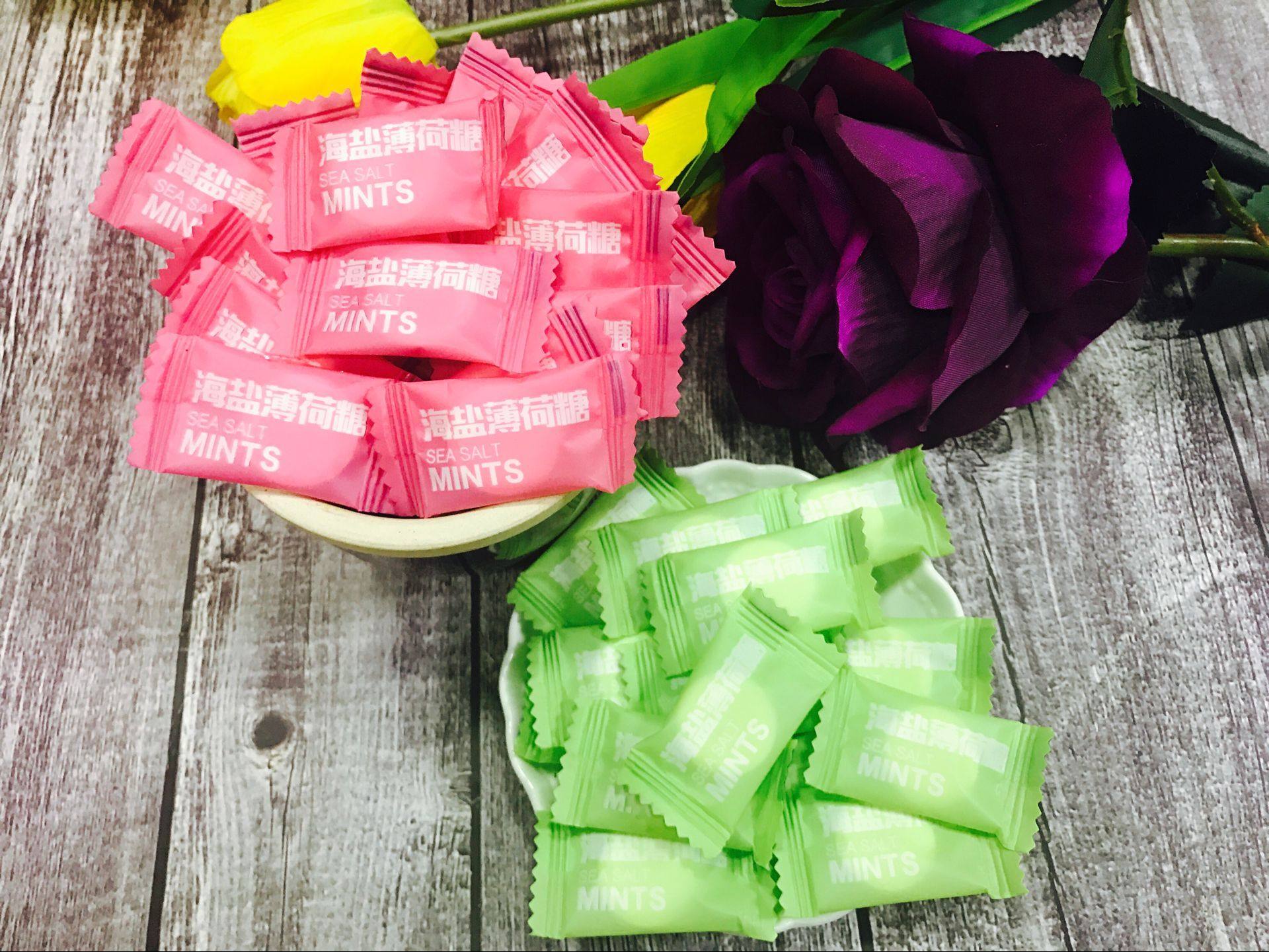 网红糖果500g陈皮含片海盐薄荷mint糖果