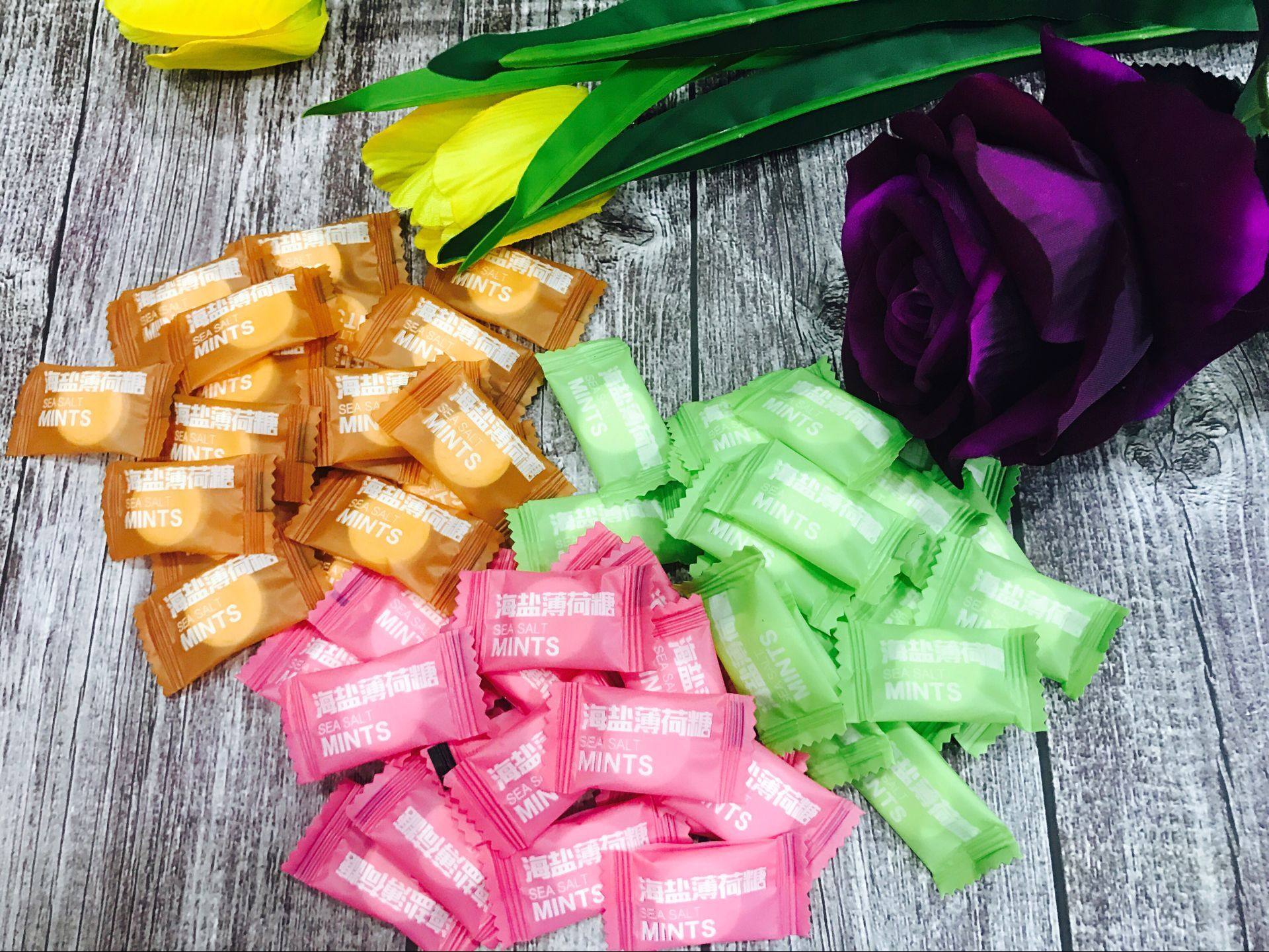 网红糖果500g陈皮含片海盐薄荷mint糖果