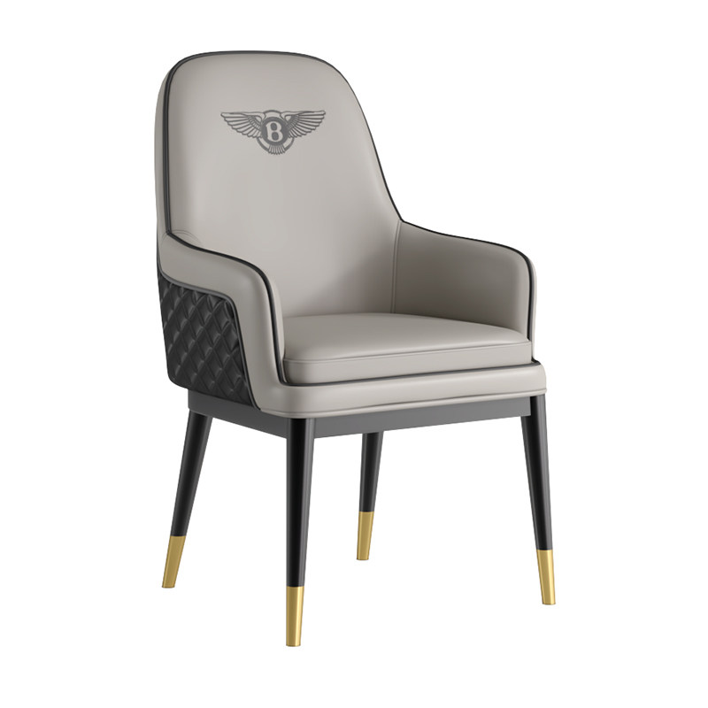 轻奢餐椅现代简约家用休闲椅子靠背酒店售楼部接待洽谈高端宾利椅 –