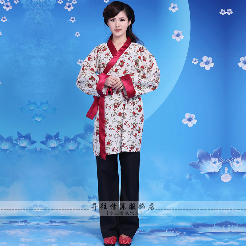 服装迎宾掌柜丫鬟平民商贩服务员工作服古装汉服民族服装