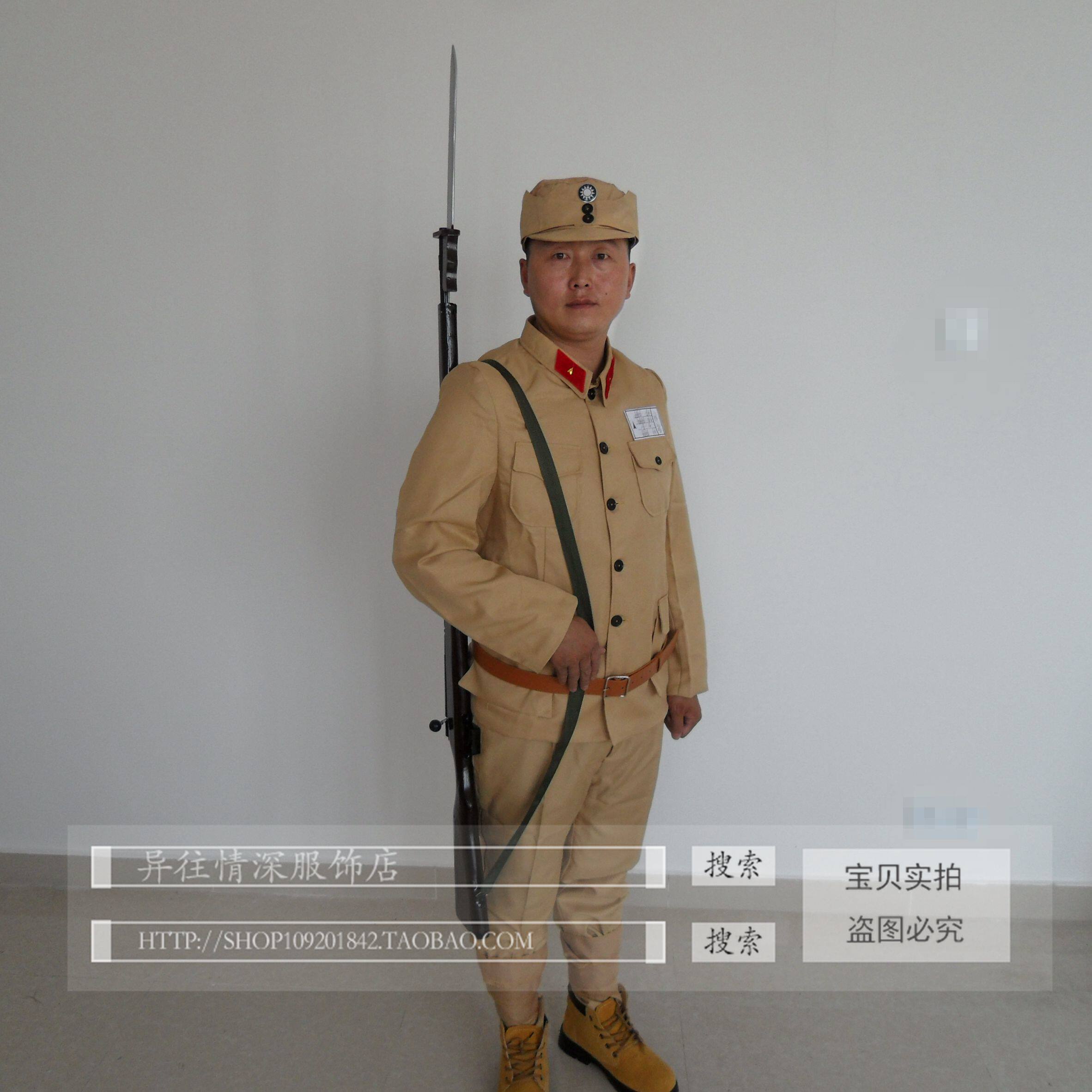 服装民国士兵国民党官兵老式陆军军装舞台话剧民族服装